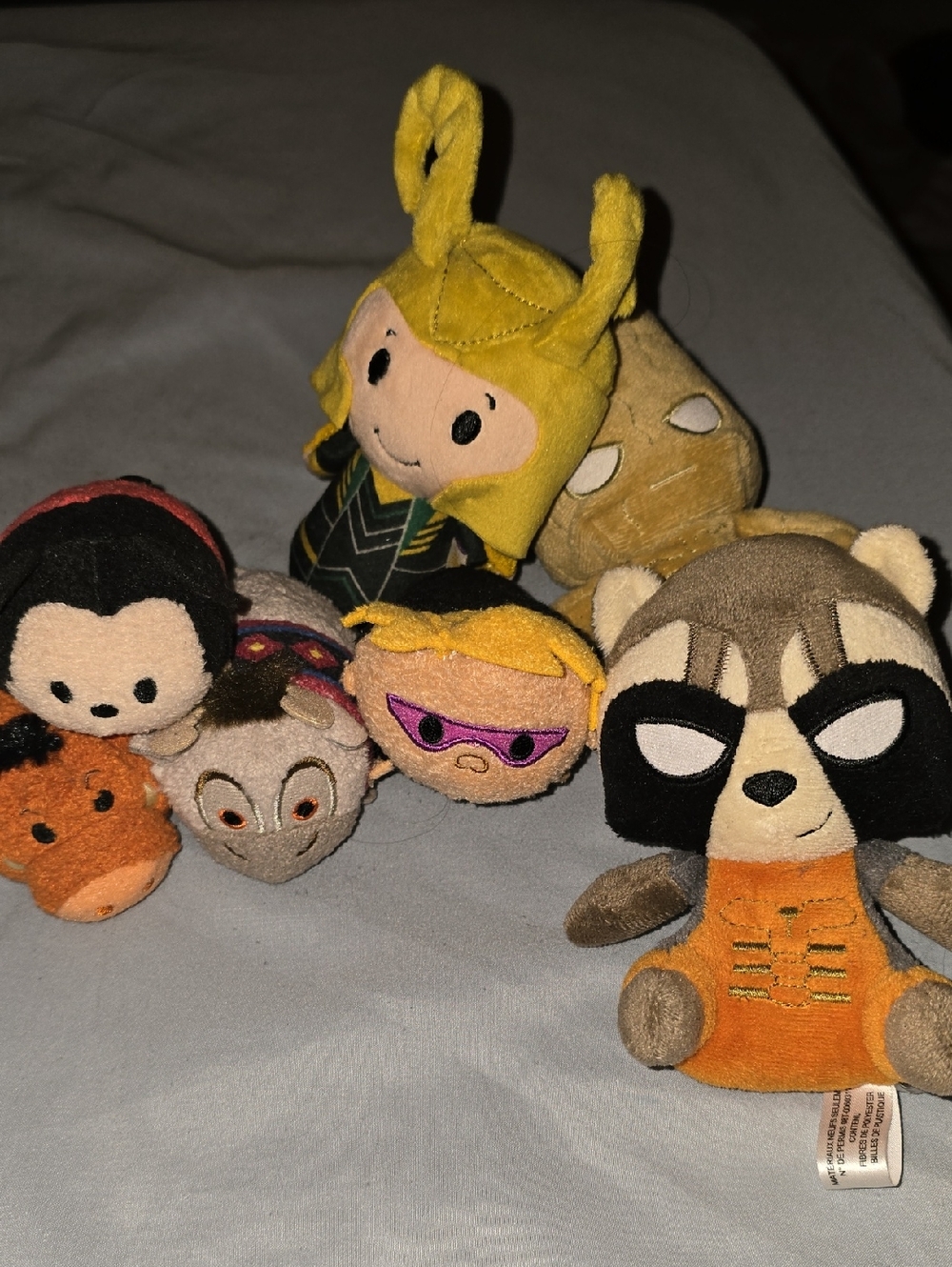 Marvel Guardians & Disney Tsum Tsum Plush Bundle - Multicolor - Lot of 7